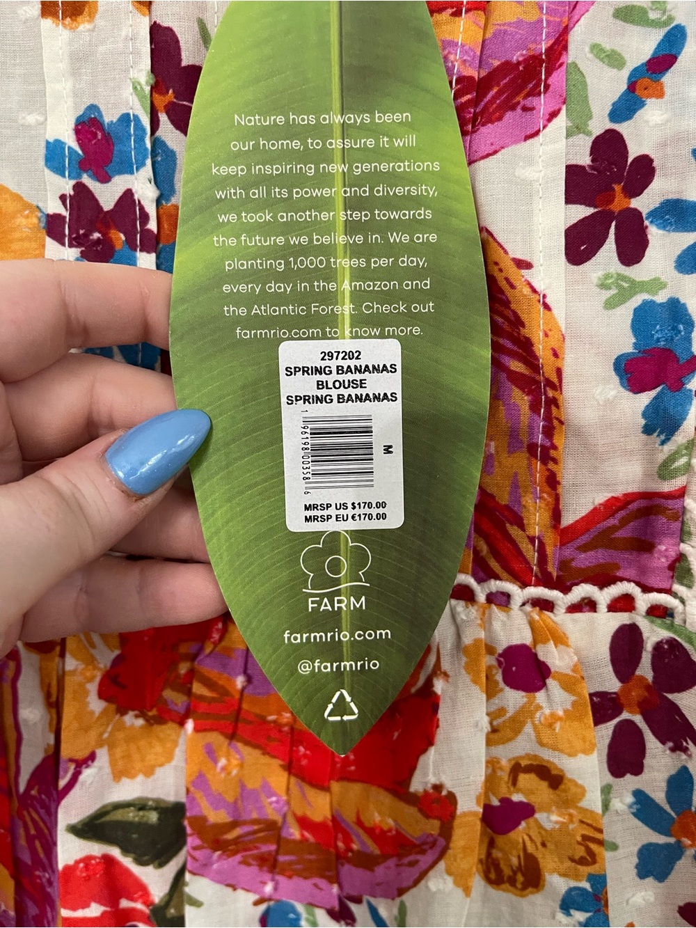 NWT Farm Rio Spring Banana Top- M - Picture 4 of 6